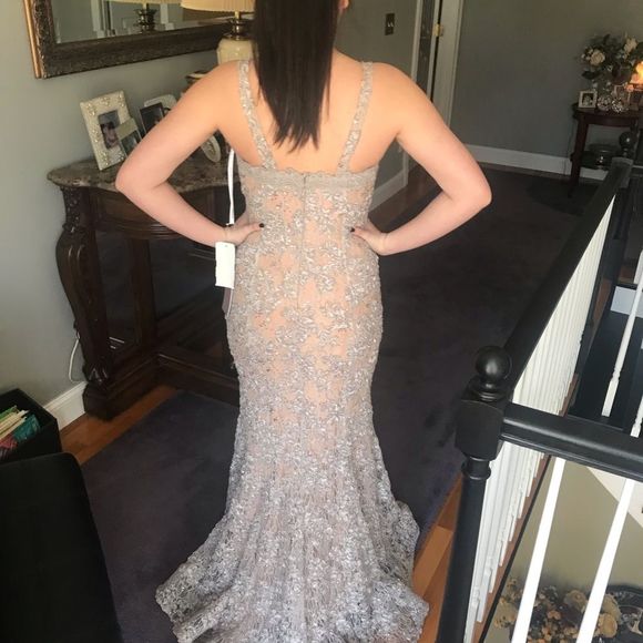 Jovani Gown with Lace Overlay - Picture 3 of 8